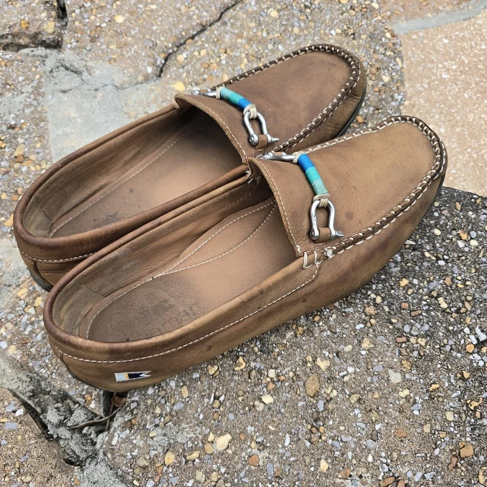 Riomar‎ Deck Driver Brown Leather Men's Casual Shoe Moc Size 11 Portugal